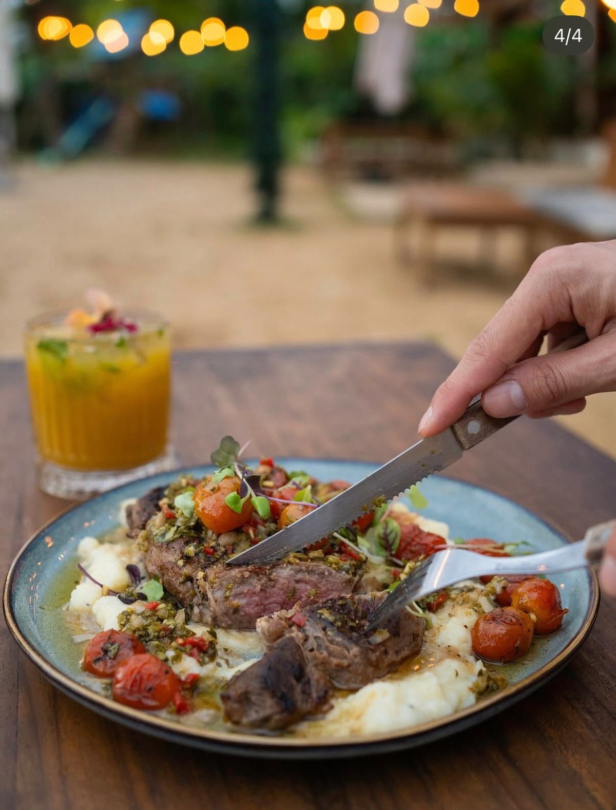 Dinner on the beach terrace