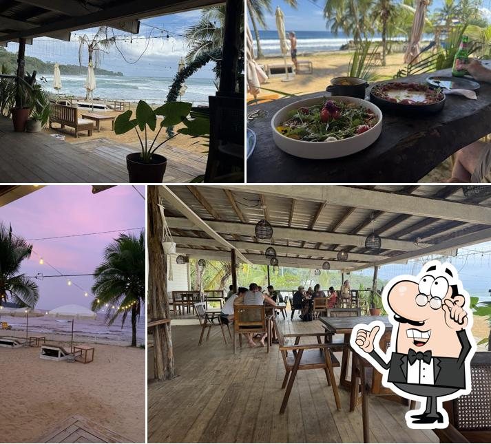 Tables facing Paunch Beach